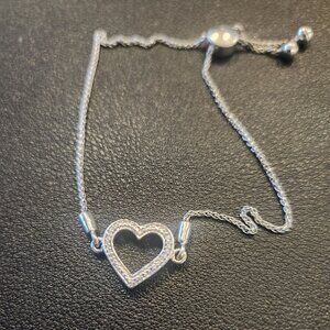 Diamond heart bracelet